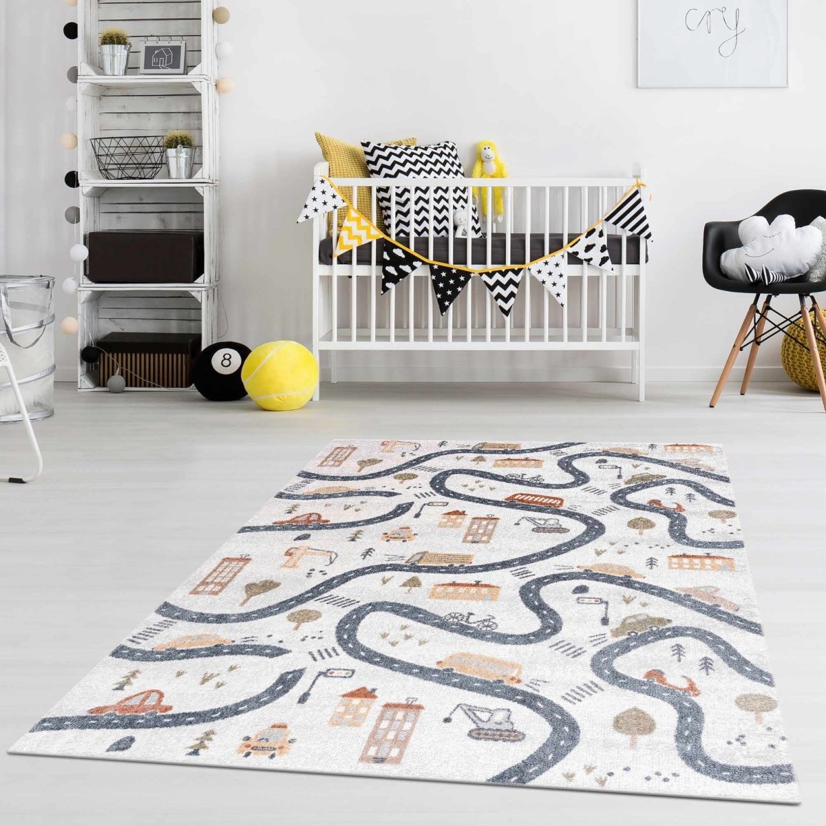 Hauteloom Mave Roads Washable Kids Rug - lily & onyx