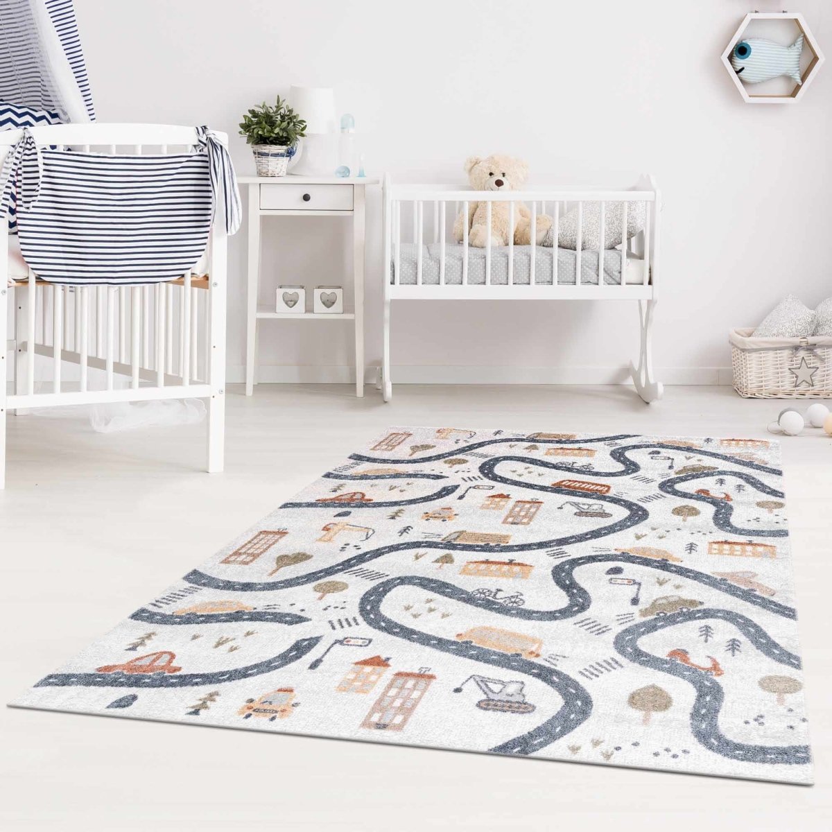 Hauteloom Mave Roads Washable Kids Rug - lily & onyx