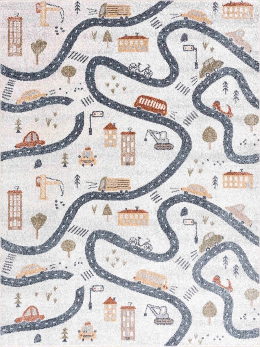 Hauteloom Mave Roads Washable Kids Rug - lily & onyx