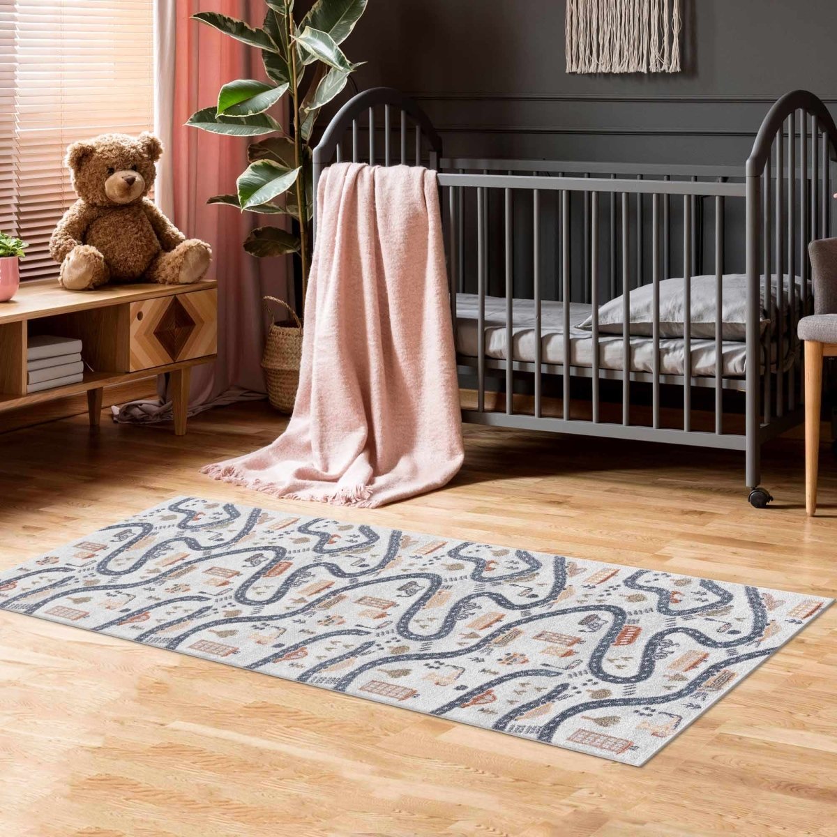 Hauteloom Mave Roads Washable Kids Rug - lily & onyx