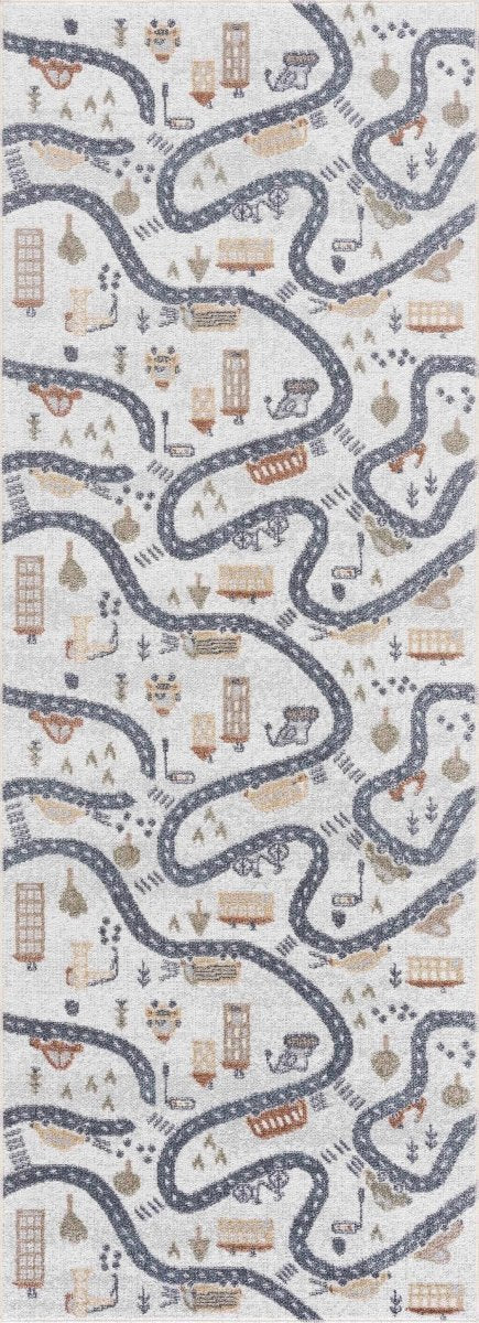 Hauteloom Mave Roads Washable Kids Rug - lily & onyx