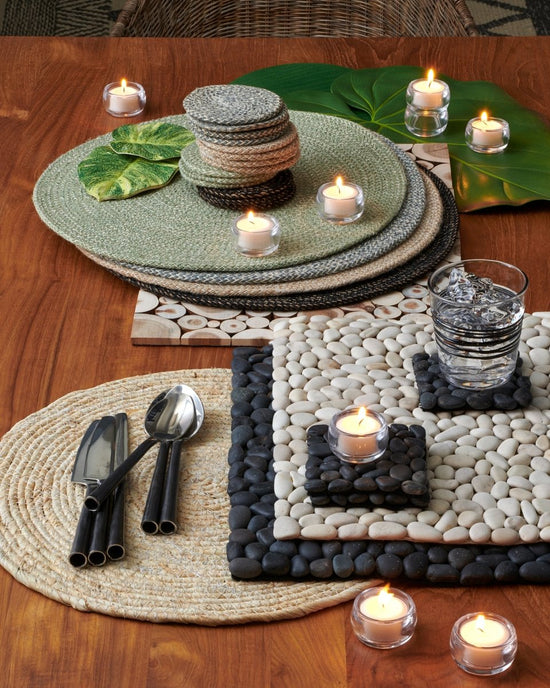 texxture Melia Woven Jute Placemat, Set Of 4 - lily & onyx