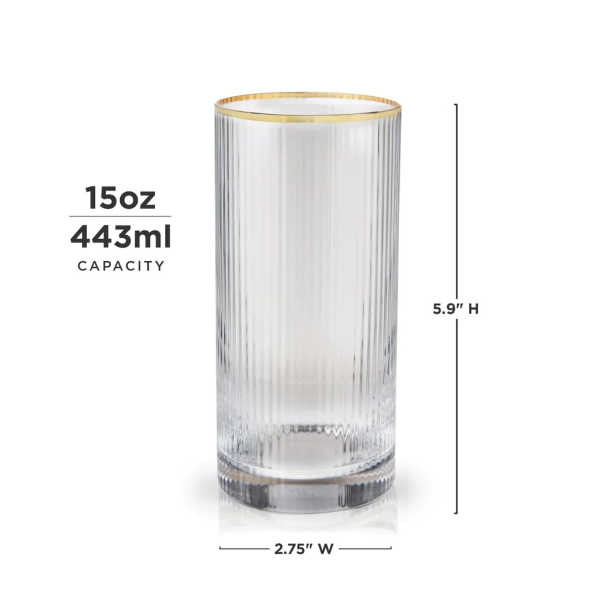 Viski Meridian Highball Glasses - lily & onyx