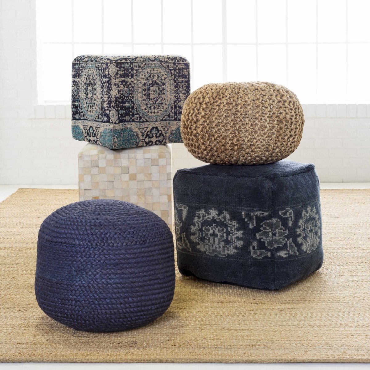 Hauteloom Merrittstown Pouf - lily & onyx