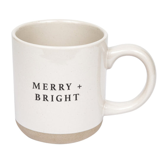 Sweet Water Decor Merry and Bright Stoneware Coffee Mug - lily & onyx