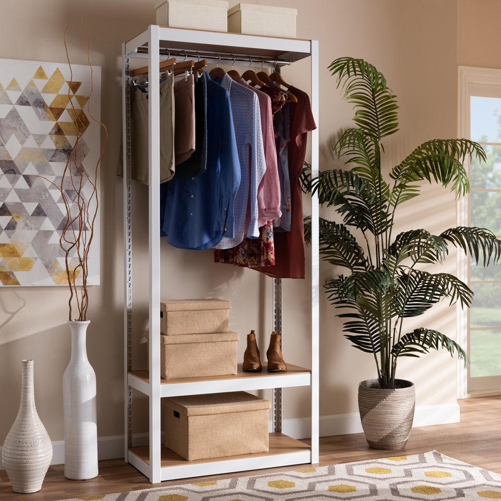
                      
                        Baxton Studio Metal 3 Shelf Free Standing Closet Storage Organizer - lily & onyx
                      
                    