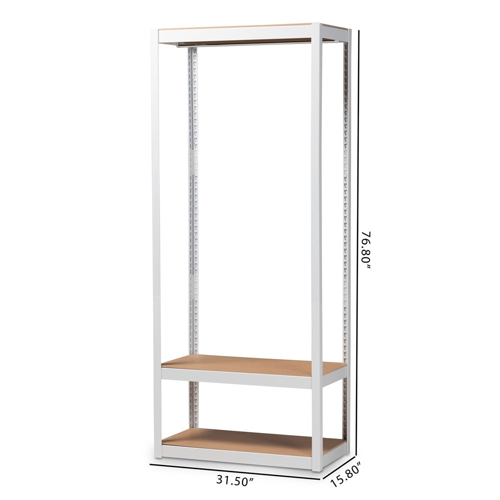 
                      
                        Baxton Studio Metal 3 Shelf Free Standing Closet Storage Organizer - lily & onyx
                      
                    