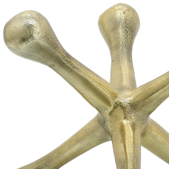 Sagebrook Home Metal Jacks Sculpture, 8" - Gold - lily & onyx