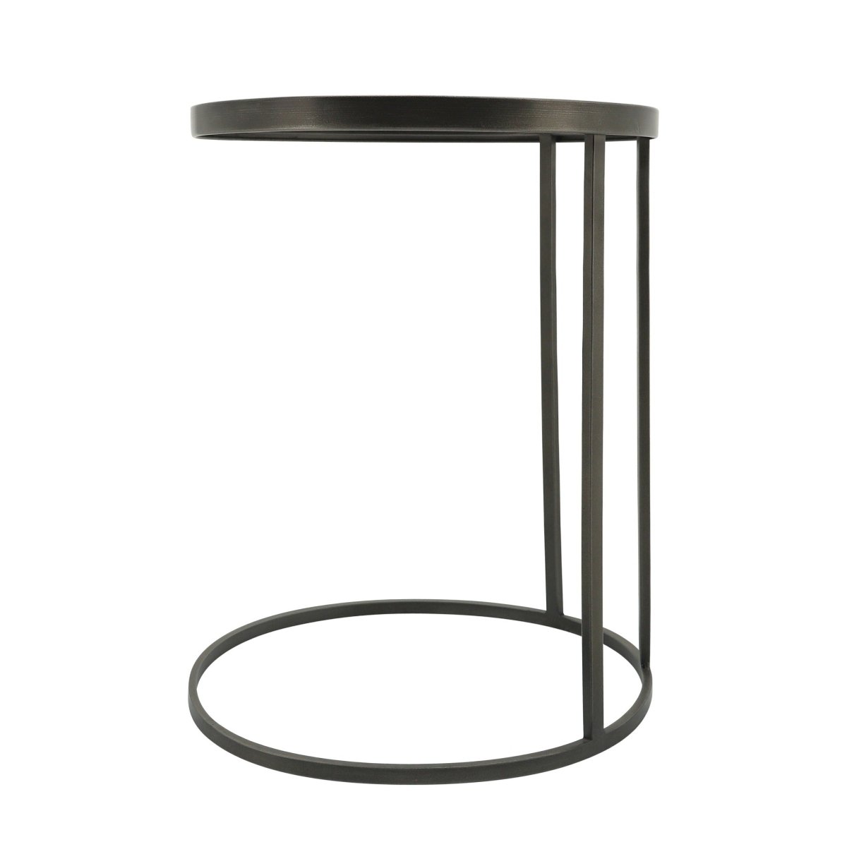 Sagebrook Home Metal Nesting Side Tables with Mirrored Tops, Set of 2 - lily & onyx