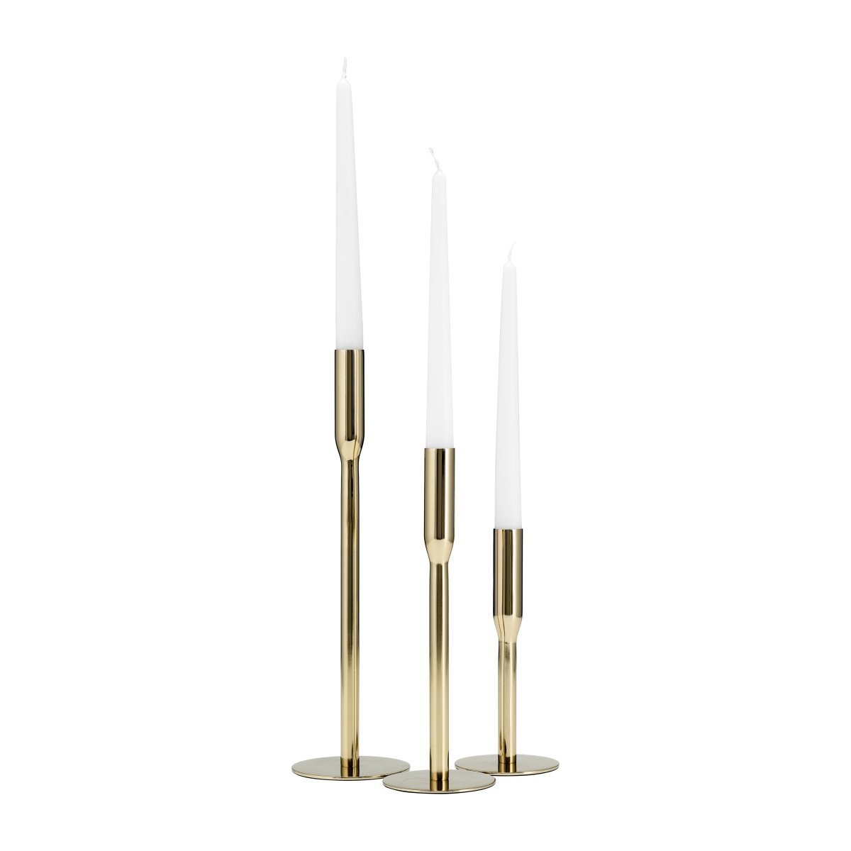 Sagebrook Home Metal Taper Candle Holder, Gold - lily & onyx