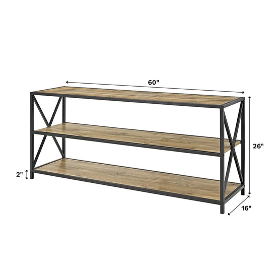 Walker Edison Metal X 60" Bookshelf - lily & onyx