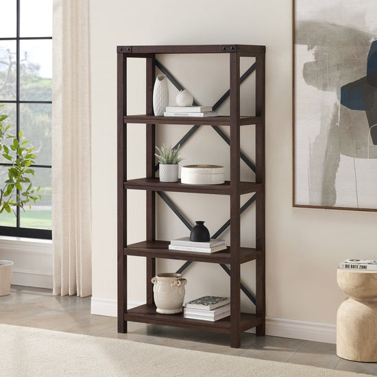 Walker Edison Metal X Bookshelf - lily & onyx