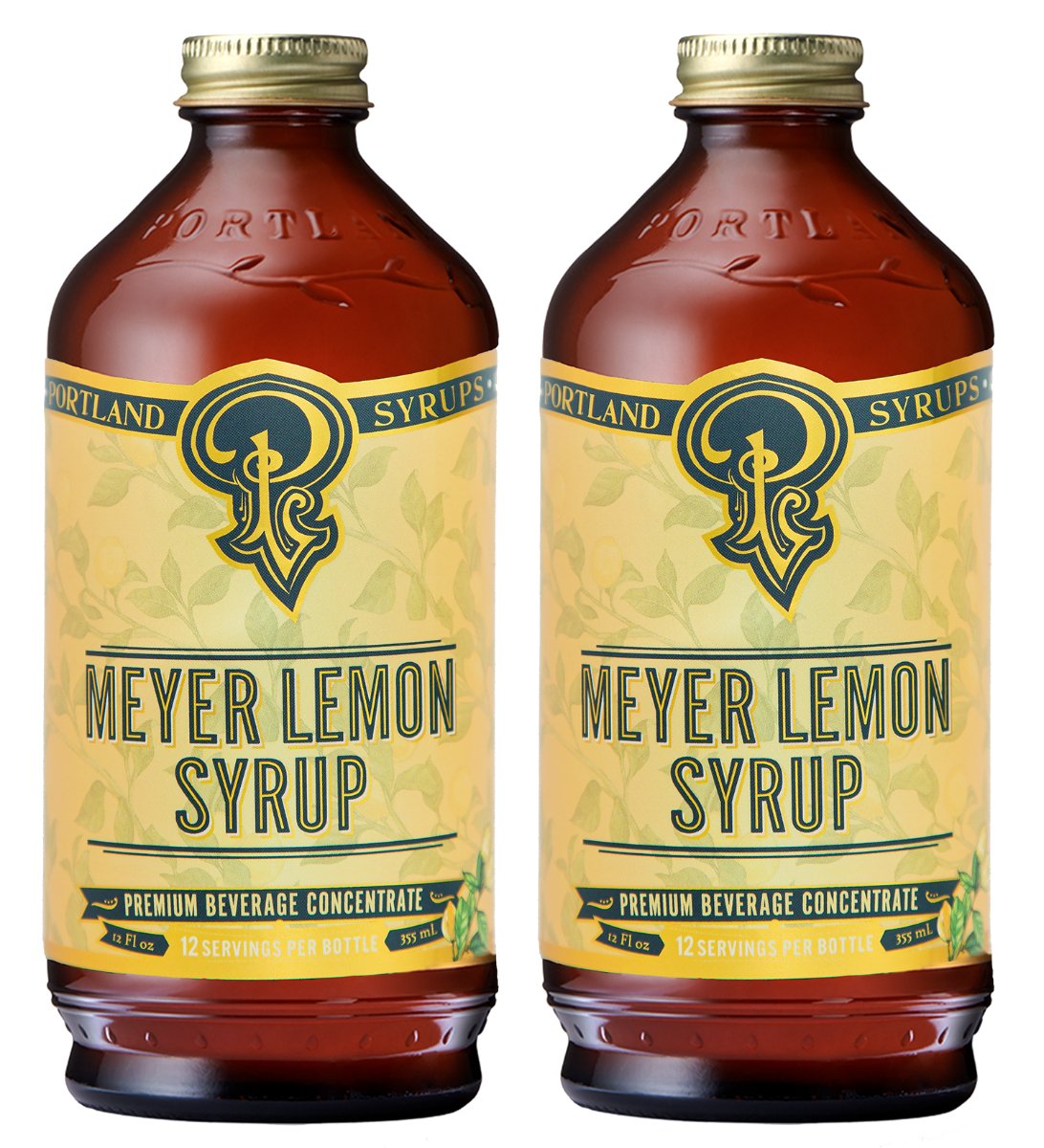 Portland Syrups Meyer Lemon Syrup, 2 Pack - lily & onyx