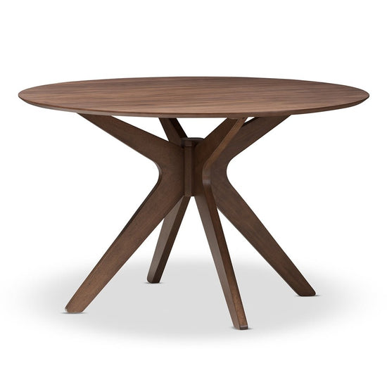 Load image into Gallery viewer, Baxton Studio Mid Century Modern Walnut Wood 47&amp;quot; Round Dining Table - lily &amp;amp; onyx

