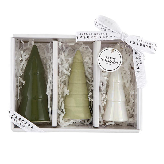 Santa Barbara Design Studio Mini Ceramic Trees, Green - Set of 9 - lily & onyx