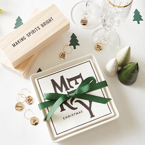 Santa Barbara Design Studio Mini Ceramic Trees, Green - Set of 9 - lily & onyx