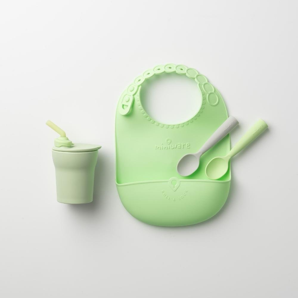 Miniware Training Spoon Set Aqua + Key Lime