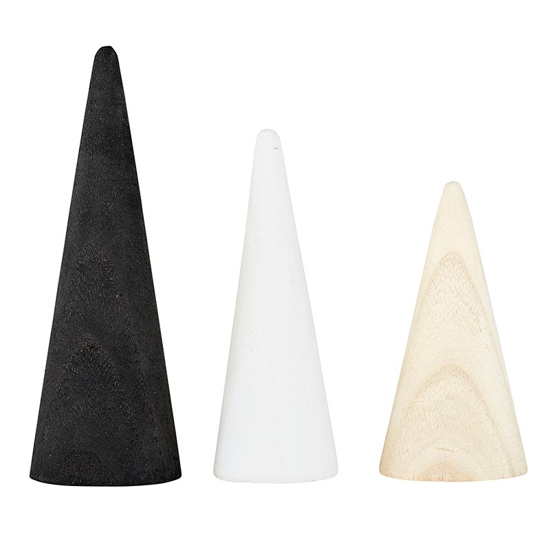 Santa Barbara Design Studio Mini Wood Cone Trees, Set Of 6 - lily & onyx