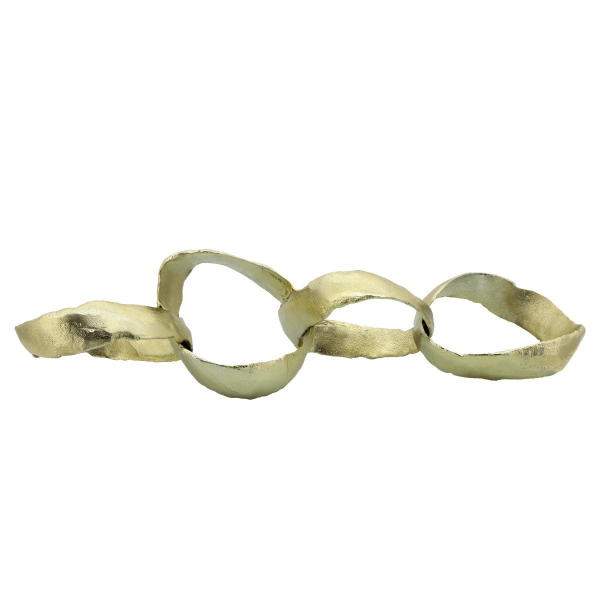 Sagebrook Home Modern Gold Metal Ring Chain Decorative Accent, 24