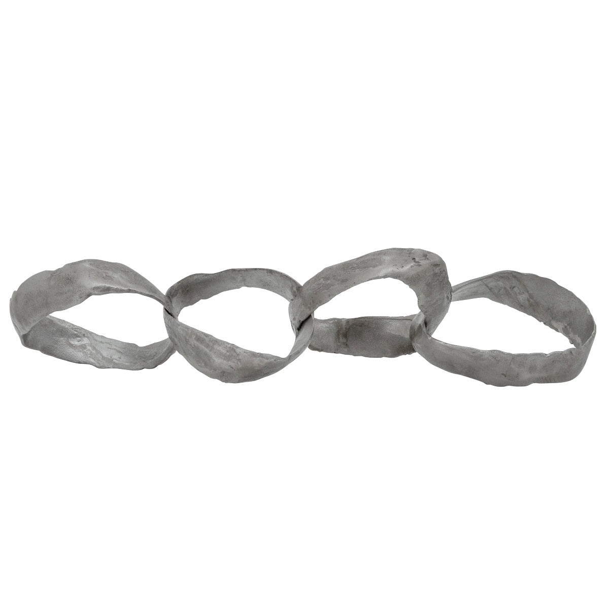 Sagebrook Home Modern Gunmetal Ring Chain Decorative Accent, 24" - lily & onyx
