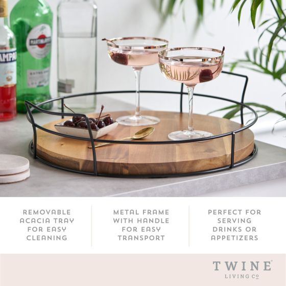 
                      
                        Twine Modern Manor Acacia Cocktail Tray - lily & onyx
                      
                    
