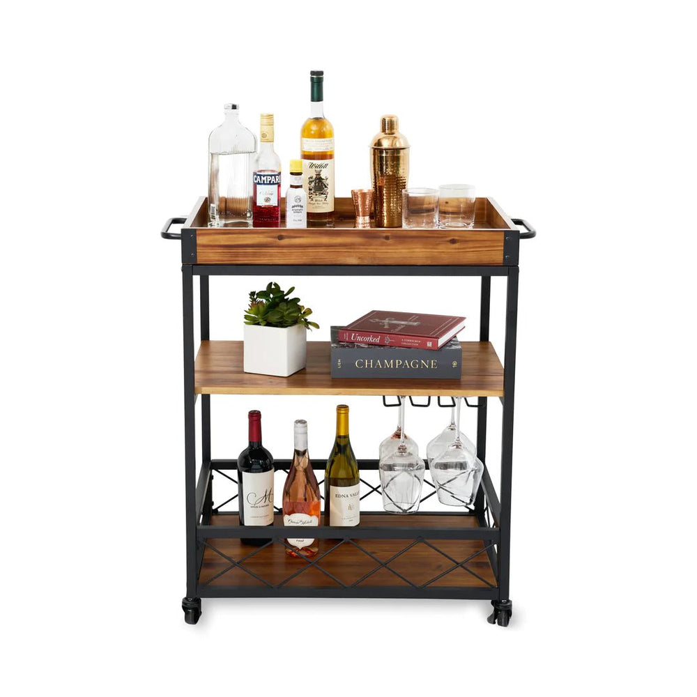 
                      
                        Twine Modern Manor Acacia Wood & Metal Bar Cart - lily & onyx
                      
                    