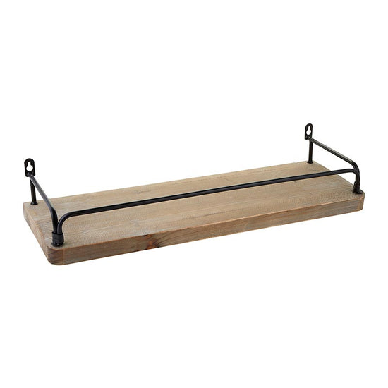 47th & Main Modern Wood & Metal Floating Wall Shelf, Set Of 2 - lily & onyx