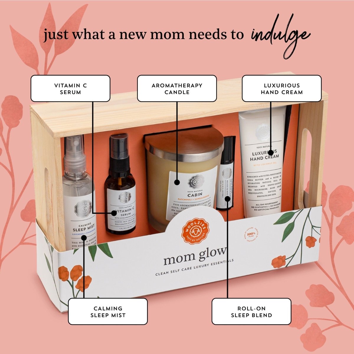 Woolzies Mom Glow Self Care Luxury Essentials Gift Box - lily & onyx
