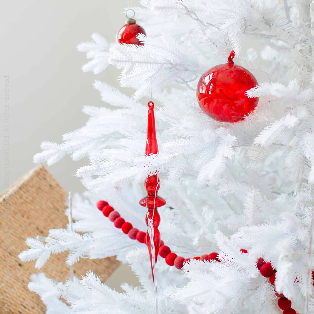 
                      
                        texxture Moroah™ Red Glass Ornament, Set of 4 - lily & onyx
                      
                    