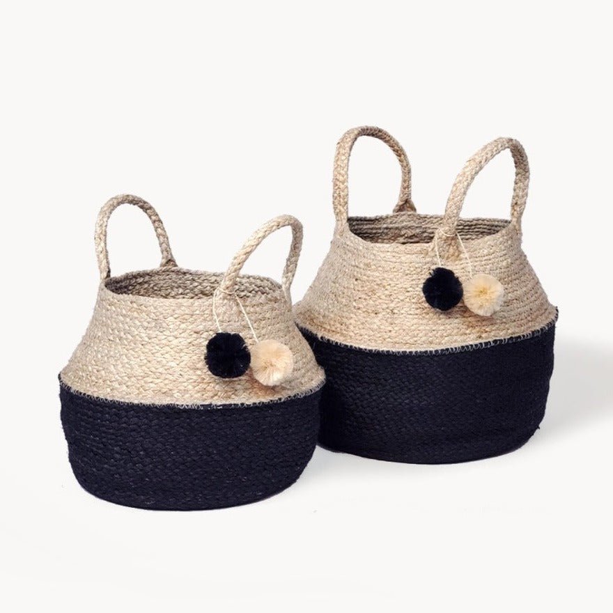 KORISSA Naiya Foldable Basket Bag - lily & onyx