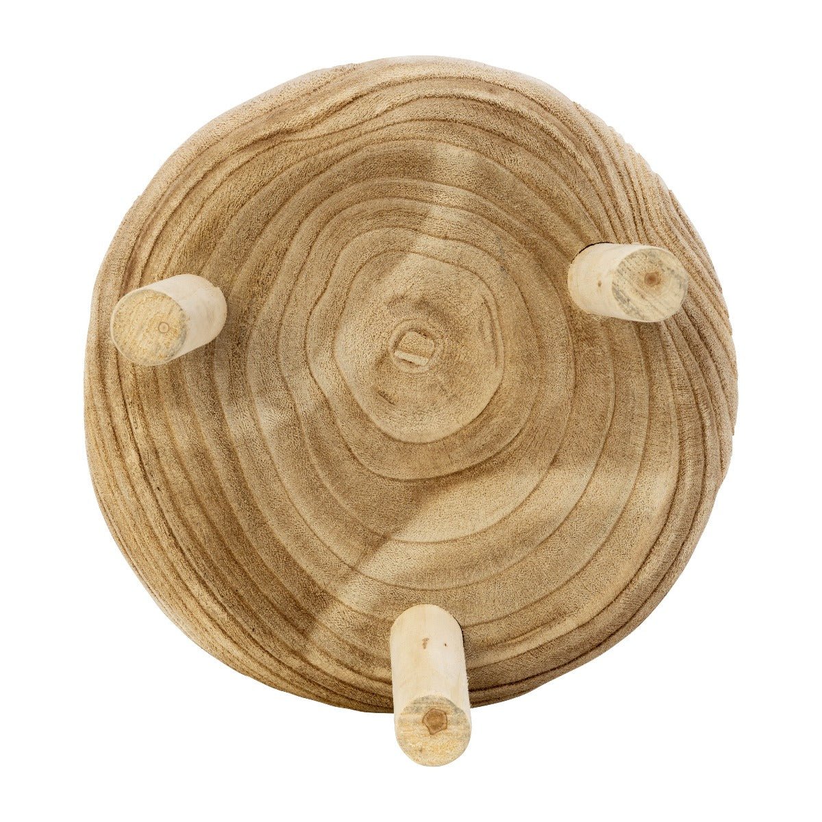 Sagebrook Home Natural Paulownia Wood Bowl With Legs, 11" - lily & onyx