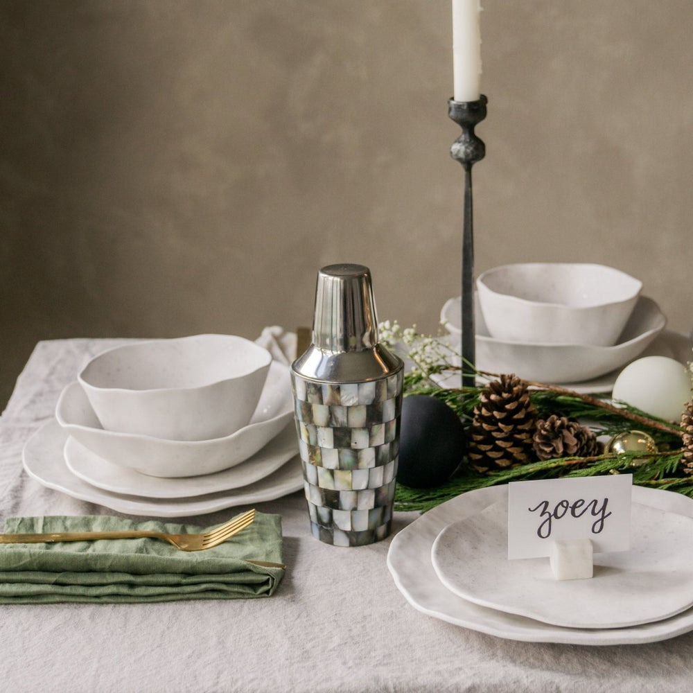 
                      
                        Egg Back Home Nature Shape Smooth White Pasta Plate, 9" - Set of 4 - lily & onyx
                      
                    