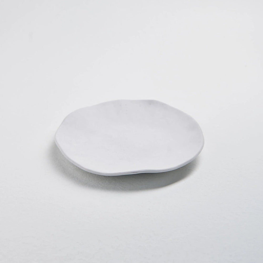 Egg Back Home Nature Shape Smooth White Salad Plate, 8" - Set of 4 - lily & onyx