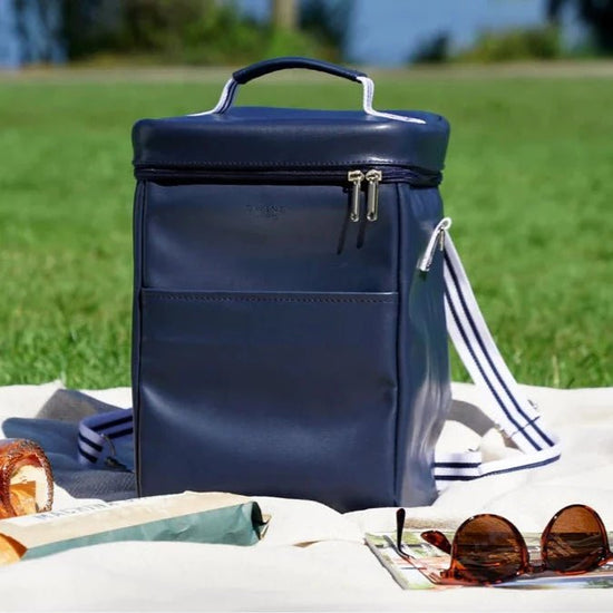 Load image into Gallery viewer, Twine Living Navy Cooler Backpack - lily &amp;amp; onyx

