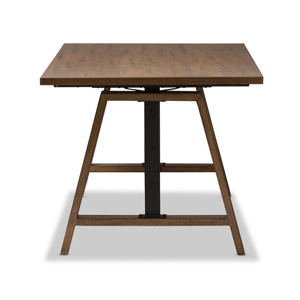 
                      
                        Baxton Studio Nico Rustic Industrial Metal And Distressed Wood Adjustable Height Work Table - lily & onyx
                      
                    