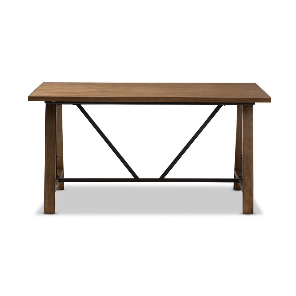 
                      
                        Baxton Studio Nico Rustic Industrial Metal And Distressed Wood Adjustable Height Work Table - lily & onyx
                      
                    