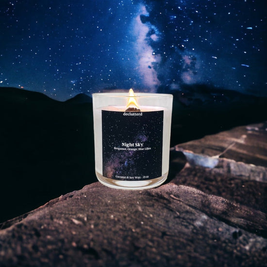 declutterd Night Sky Wood Wick Candle - lily & onyx