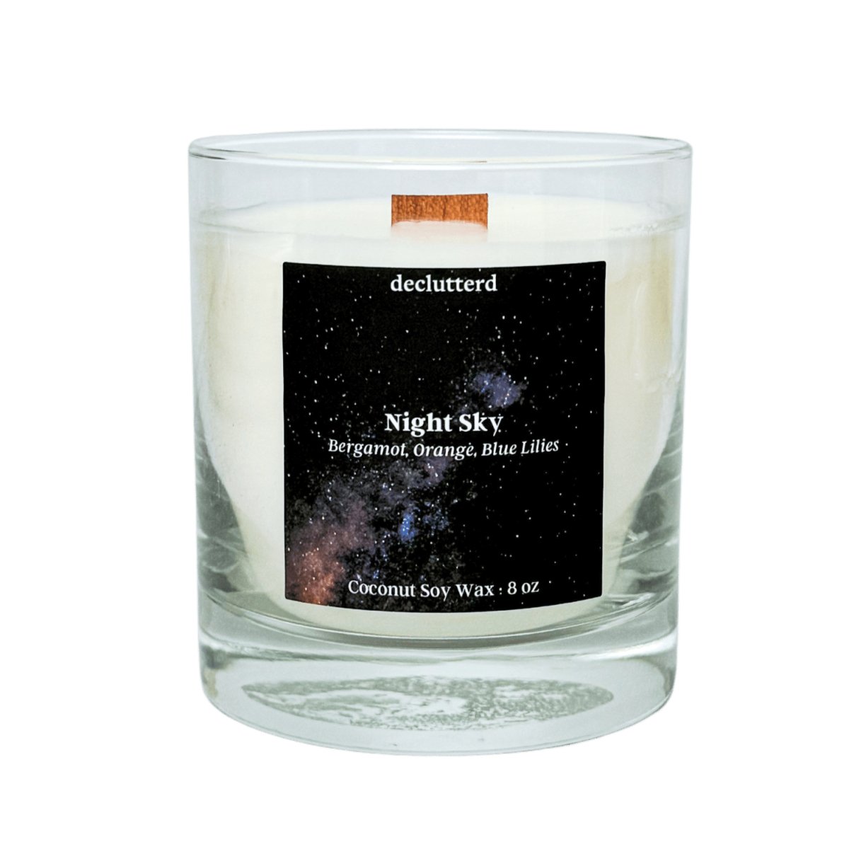 declutterd Night Sky Wood Wick Candle - lily & onyx