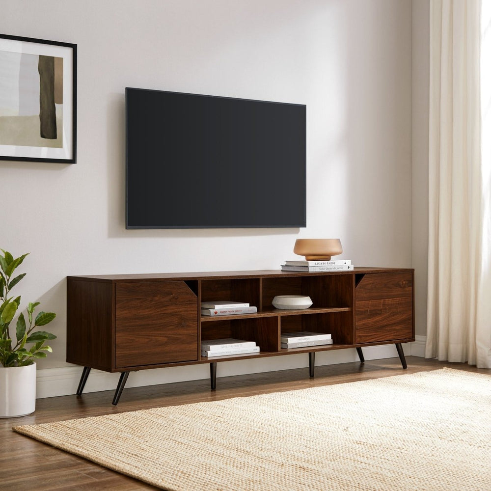 Walker Edison Noah Mid-Century Modern Angular TV Stand Collection - lily & onyx