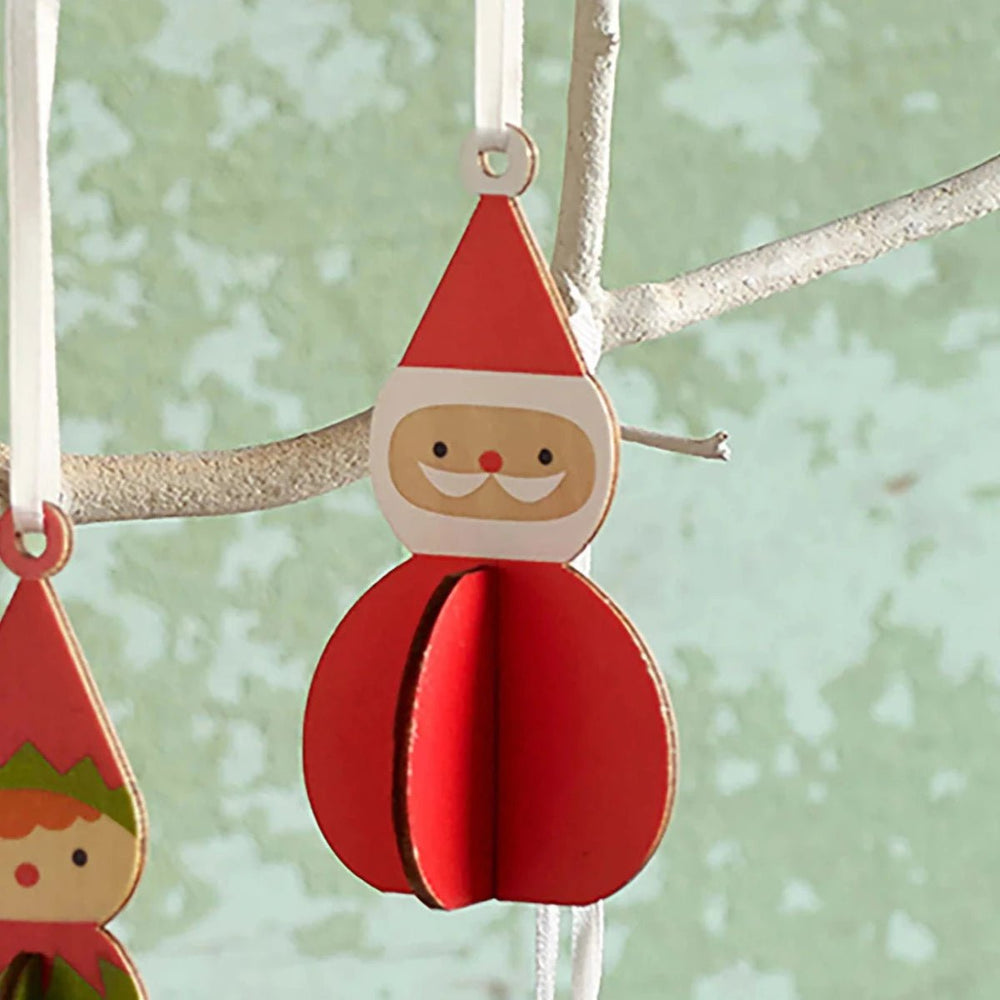 texxture NordicSanta™ Wood Ornament, Set of 6