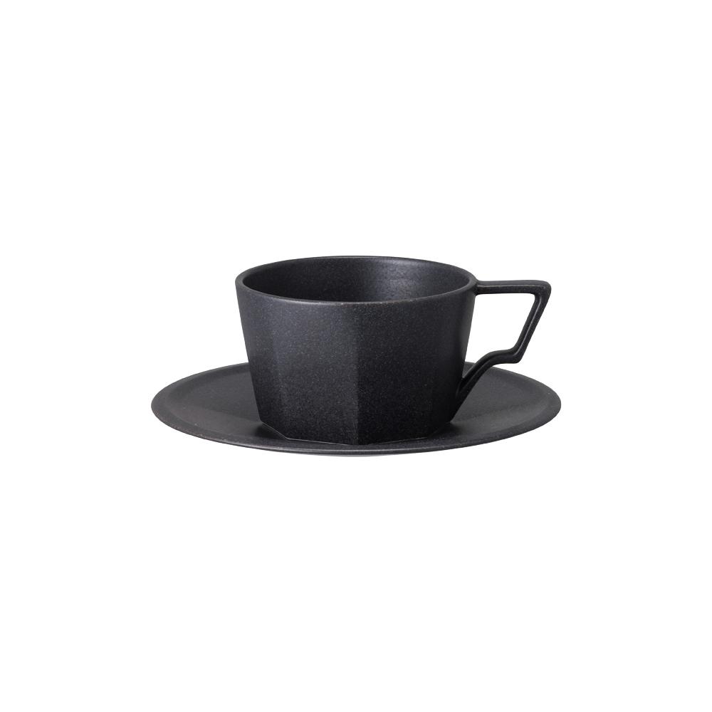 KINTO USA Oct Cup & Saucer, 10oz - lily & onyx