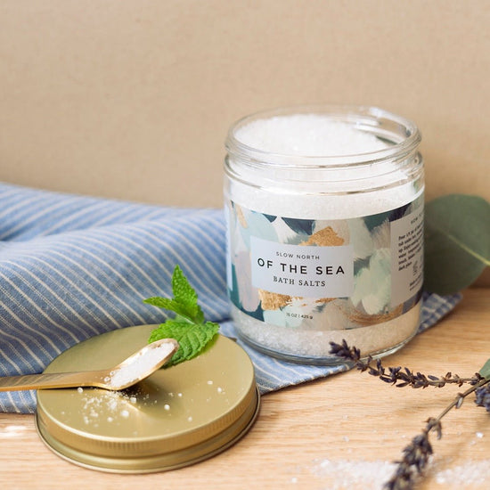 Slow North Of The Sea Bath Salts, 15 oz Jar - lily & onyx