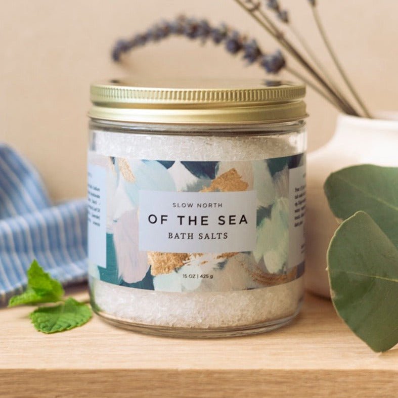 Slow North Of The Sea Bath Salts, 15 oz Jar - lily & onyx