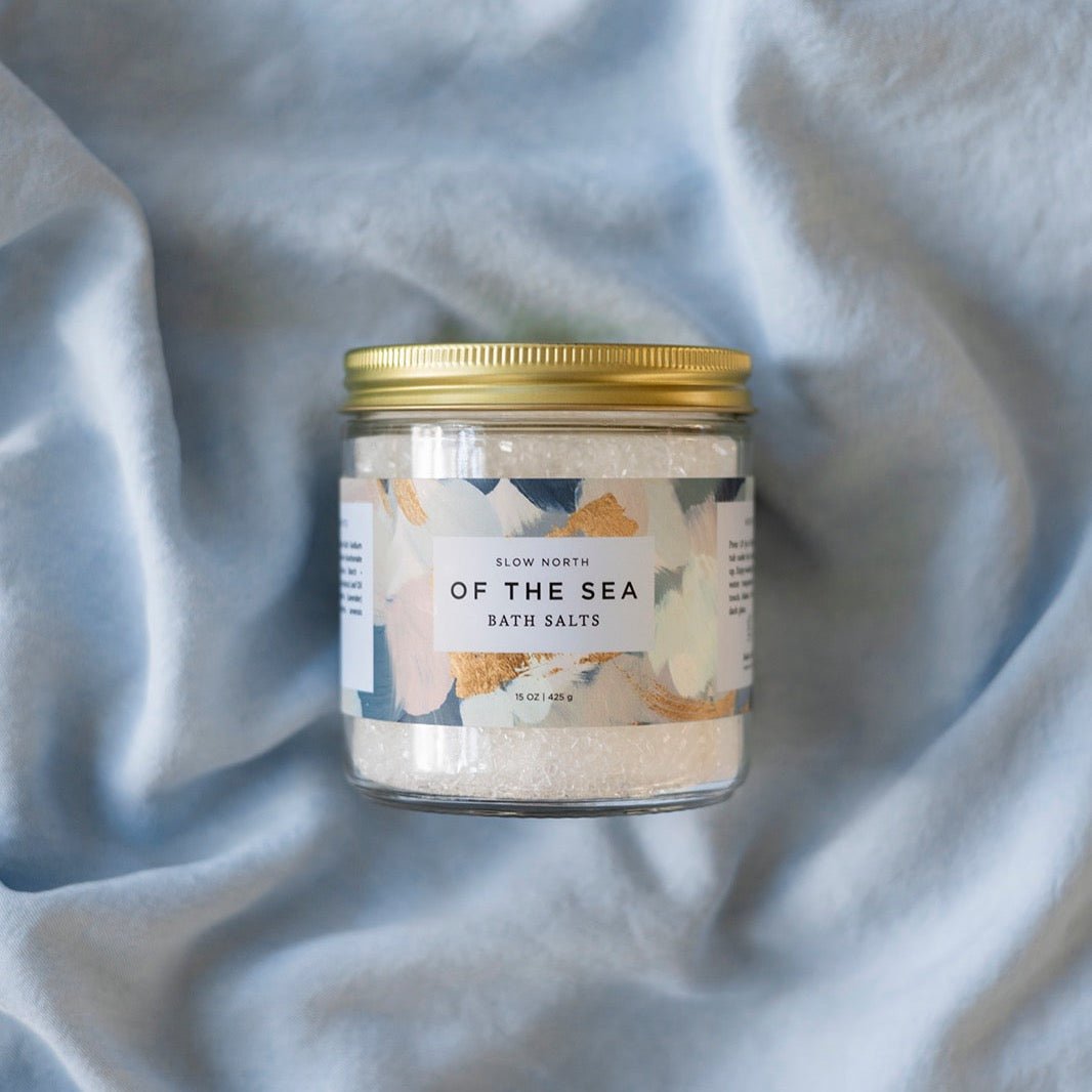 Slow North Of The Sea Bath Salts, 15 oz Jar - lily & onyx