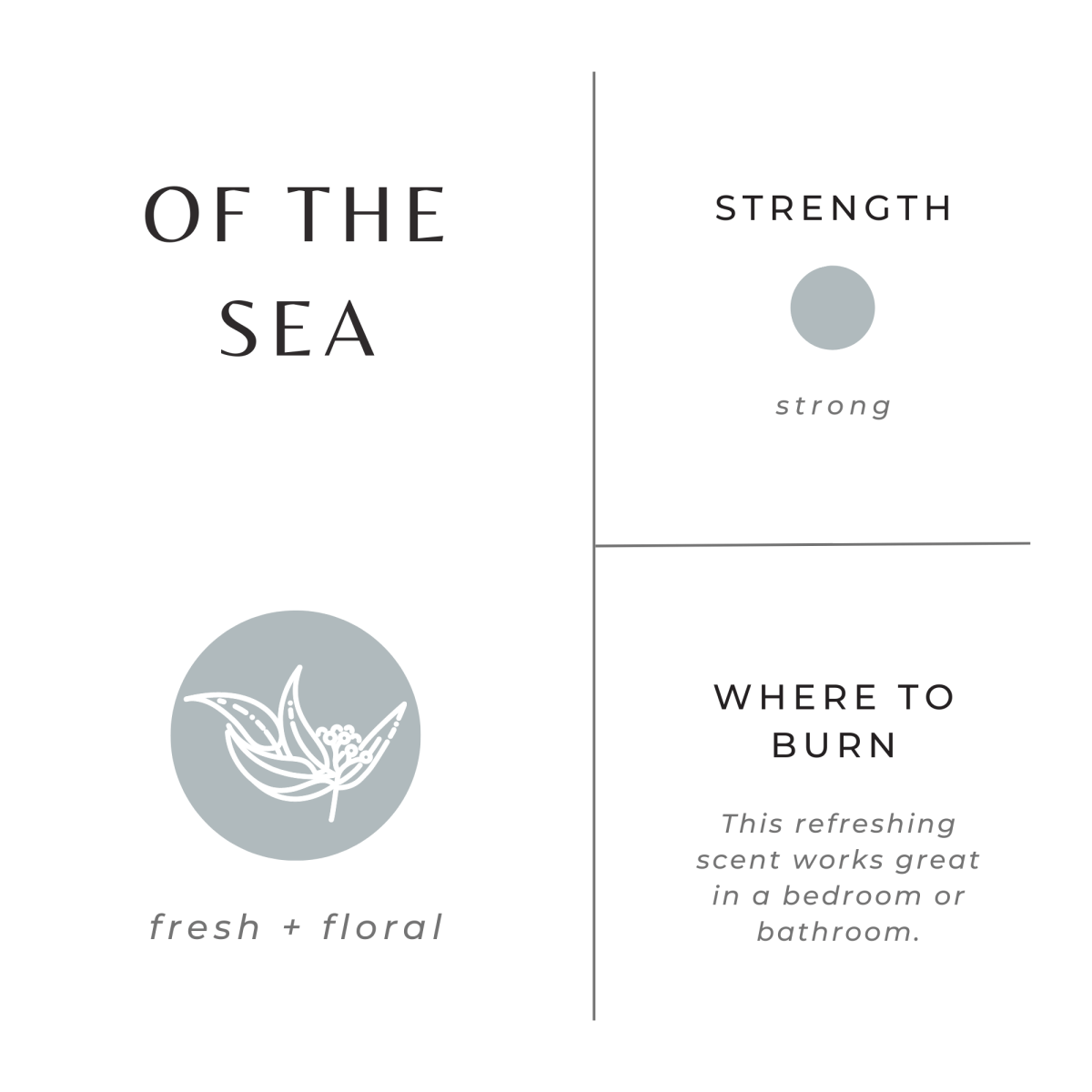 Slow North Of The Sea | Eucalyptus + Lavender + Peppermint | Frosted Candle, 8 oz - lily & onyx