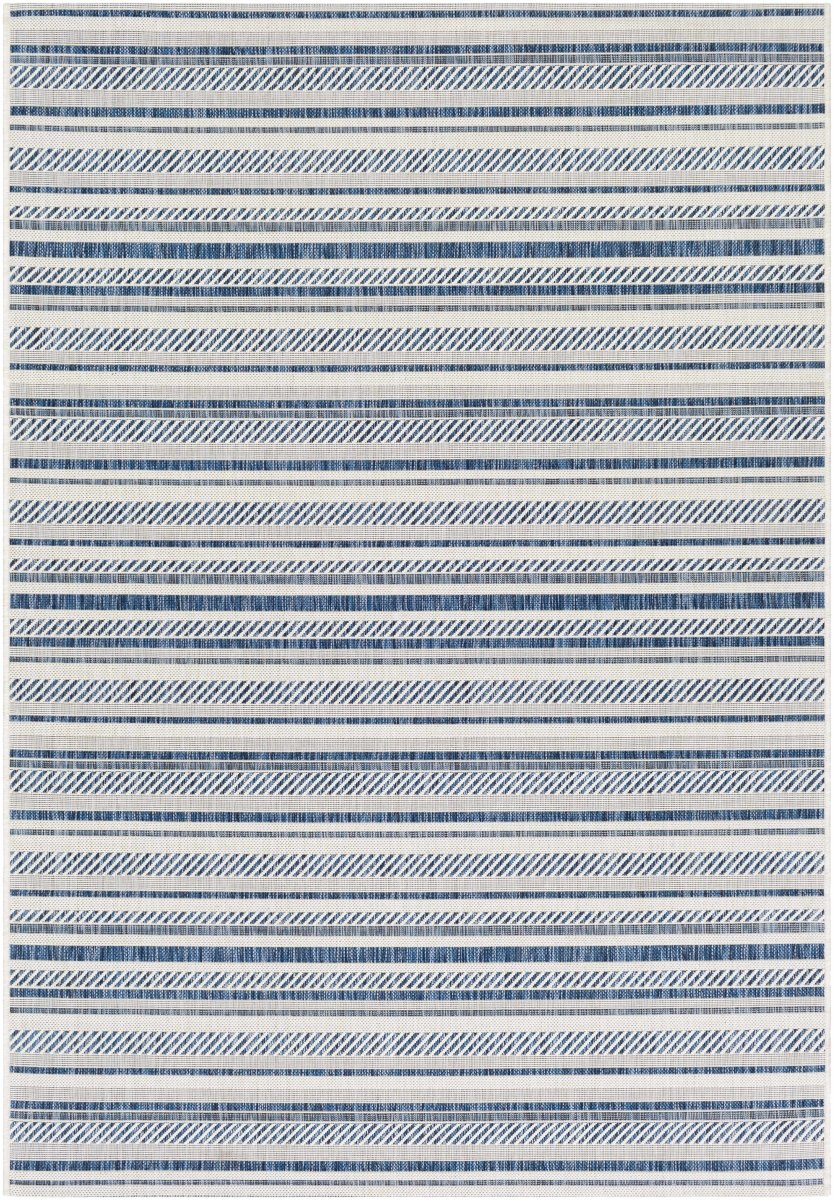 Hauteloom Olin White & Blue Performance Rug - lily & onyx