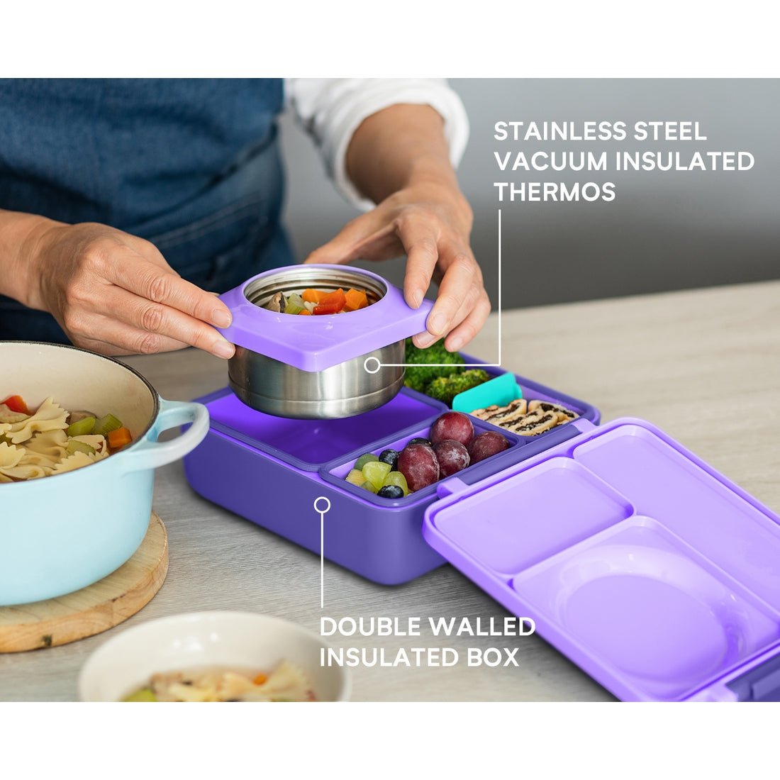 Bento Lunchbox Omielife Purple Plum Omiebox Omielife Purple Plum