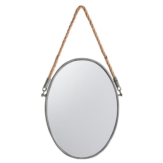 Load image into Gallery viewer, 47th &amp;amp; Main Oval Hanging Mirror with Rope Cord - lily &amp;amp; onyx
