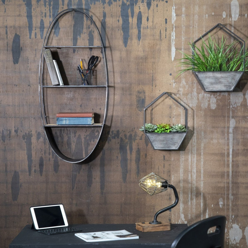 
                      
                        Sagebrook Home Oval Wood & Metal Wall Shelf - lily & onyx
                      
                    