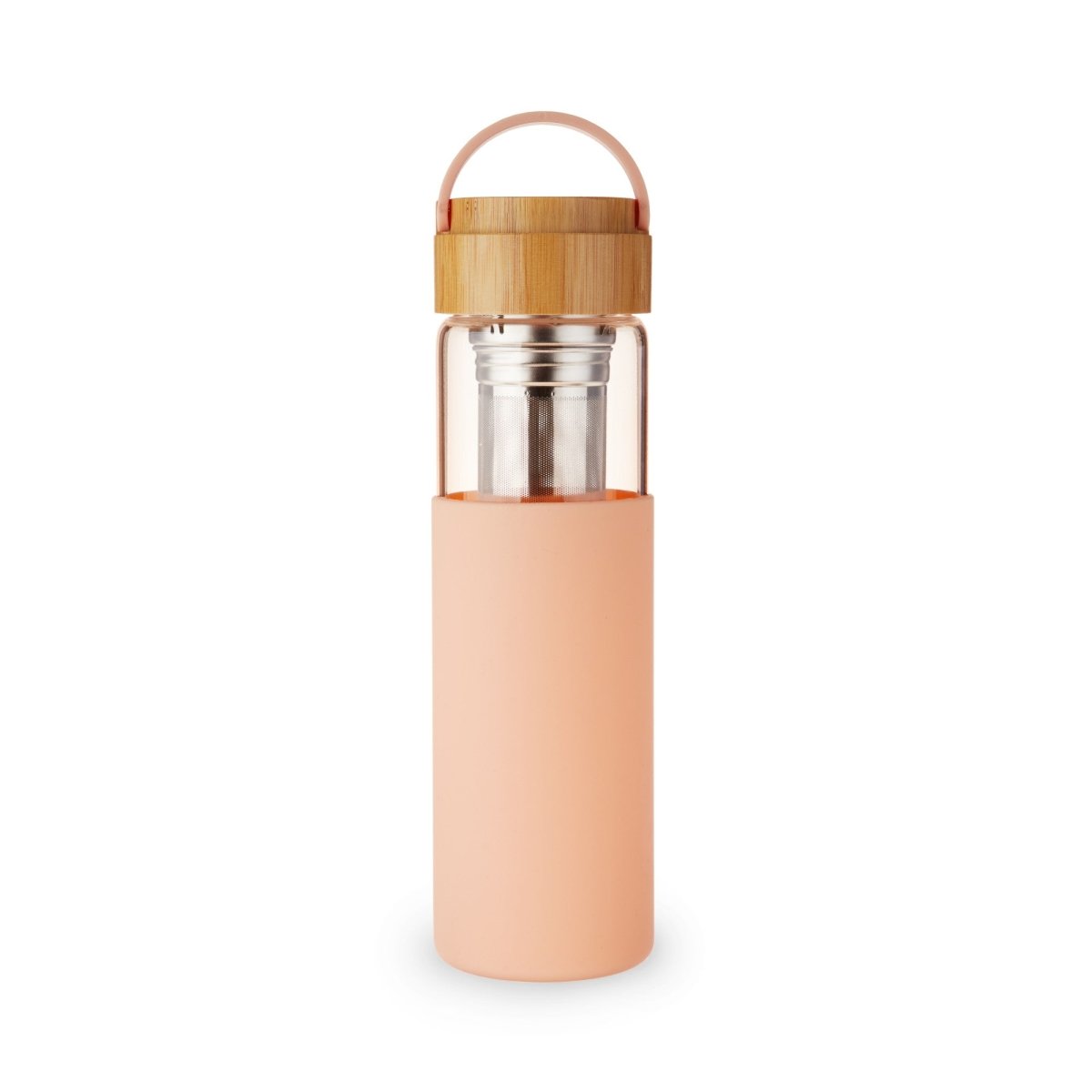 Pinky Up Paige™ Glass Travel Mug in Coral - lily & onyx